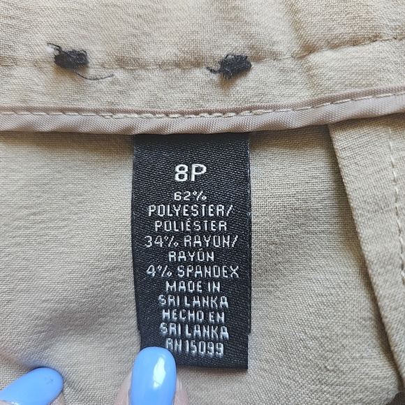 Apostrophe Beige Wide Leg Pants Size 8 Petite - Picture 9 of 10